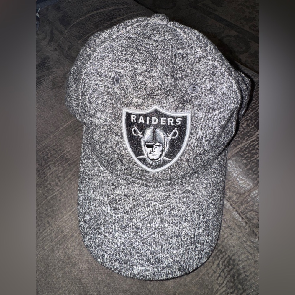Black, White & Gray Raiders Logo Baseball Cap